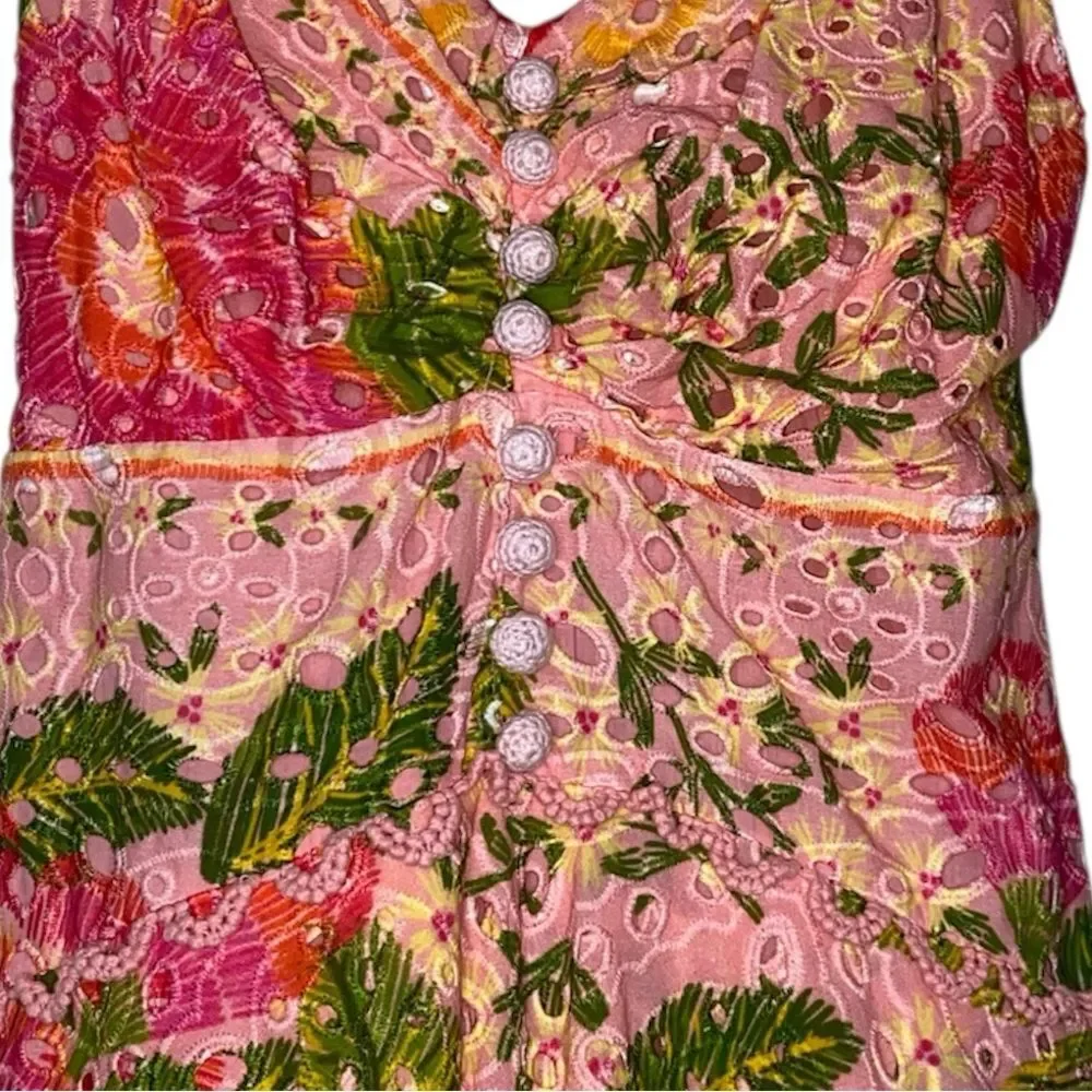 FARM RIO Blooming Floral Embroidered Handkerchief Dress - Picture 8 of 15